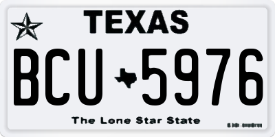 TX license plate BCU5976