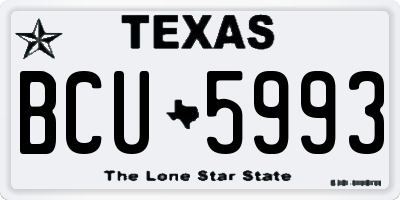 TX license plate BCU5993