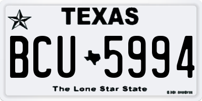 TX license plate BCU5994