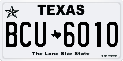 TX license plate BCU6010
