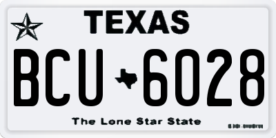 TX license plate BCU6028