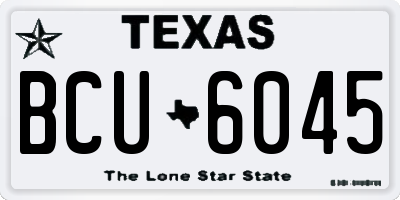 TX license plate BCU6045