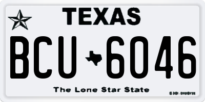 TX license plate BCU6046