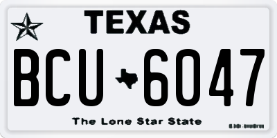 TX license plate BCU6047