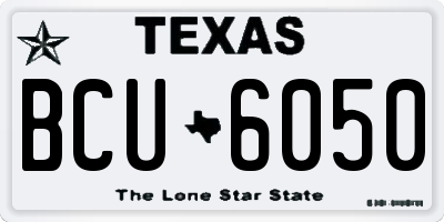 TX license plate BCU6050