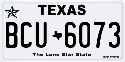 TX license plate BCU6073