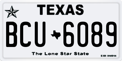 TX license plate BCU6089