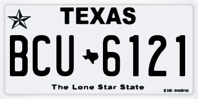 TX license plate BCU6121