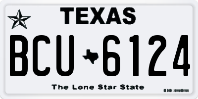 TX license plate BCU6124