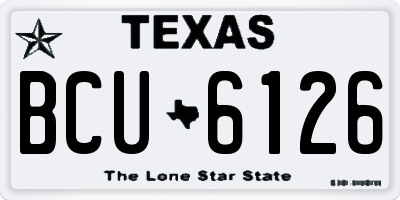 TX license plate BCU6126