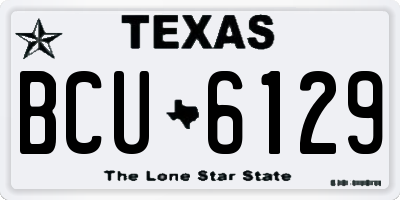 TX license plate BCU6129