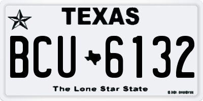 TX license plate BCU6132