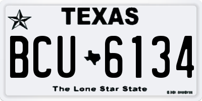 TX license plate BCU6134