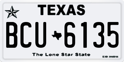 TX license plate BCU6135