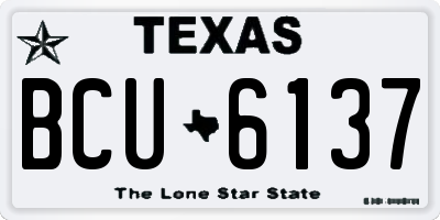 TX license plate BCU6137