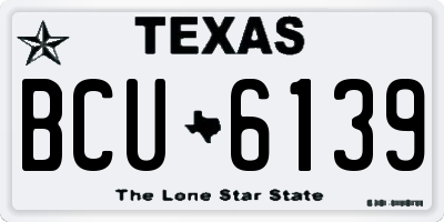 TX license plate BCU6139