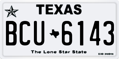 TX license plate BCU6143