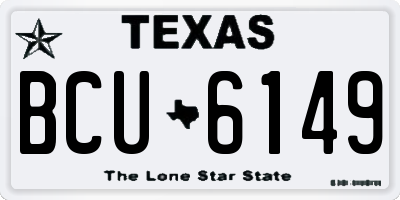 TX license plate BCU6149
