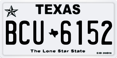TX license plate BCU6152