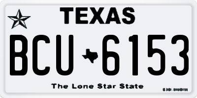 TX license plate BCU6153