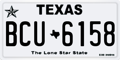TX license plate BCU6158