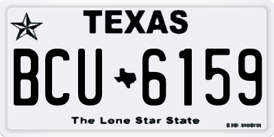 TX license plate BCU6159