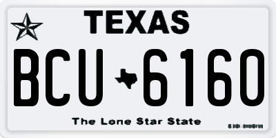 TX license plate BCU6160
