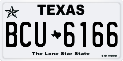 TX license plate BCU6166