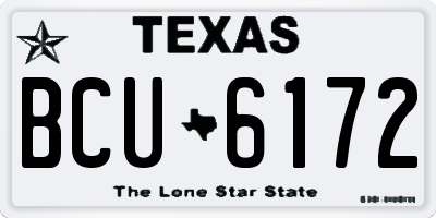 TX license plate BCU6172