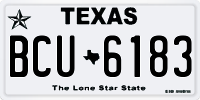 TX license plate BCU6183