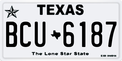 TX license plate BCU6187
