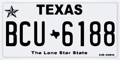 TX license plate BCU6188