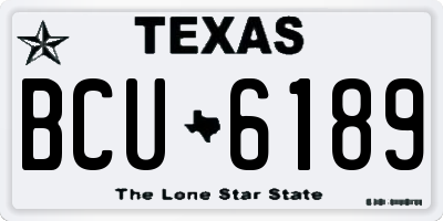 TX license plate BCU6189