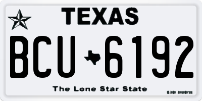 TX license plate BCU6192