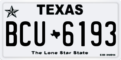 TX license plate BCU6193