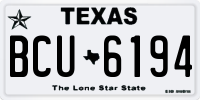 TX license plate BCU6194