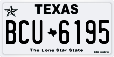 TX license plate BCU6195