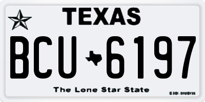 TX license plate BCU6197