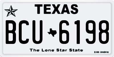 TX license plate BCU6198