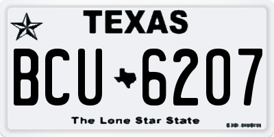 TX license plate BCU6207
