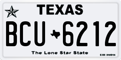 TX license plate BCU6212