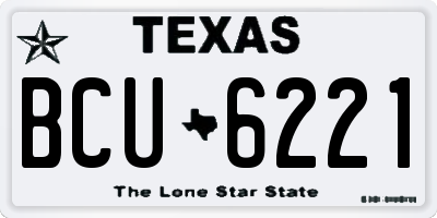 TX license plate BCU6221