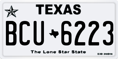 TX license plate BCU6223