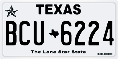 TX license plate BCU6224