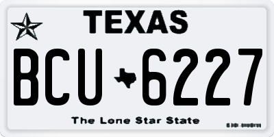 TX license plate BCU6227