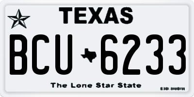 TX license plate BCU6233