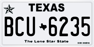 TX license plate BCU6235