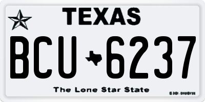 TX license plate BCU6237