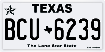 TX license plate BCU6239