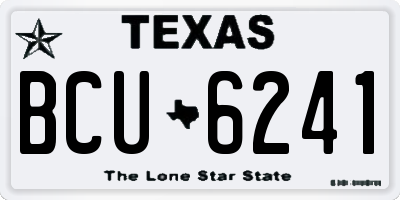 TX license plate BCU6241